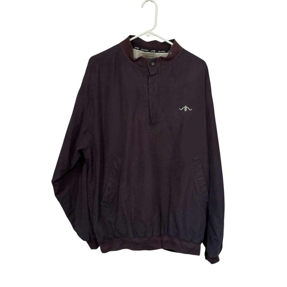 Slazenger Windbreaker Pullover Men's Large Vented Long Sleeve Jacket‎ FLAW READ